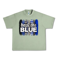 Oil Green Back the blue brushstrokes Urban Heavy Tee - Neo Western