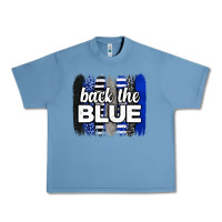 Pebble Blue Back the blue brushstrokes Urban Heavy Tee - Neo Western