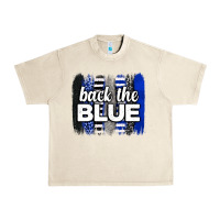 Sandshell Back the blue brushstrokes Urban Heavy Tee - Neo Western
