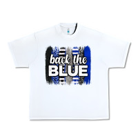 White Back the blue brushstrokes Urban Heavy Tee - Neo Western