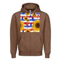 Chestnut patriotic sunflowers Zipper Hoodie - BundleAndBundleShop
