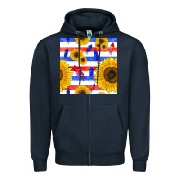 Patriotic Sunflowers Zipper Hoodie | Teevron