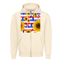 Sandshell patriotic sunflowers Zipper Hoodie - BundleAndBundleShop