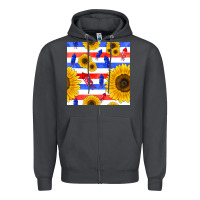Smoke patriotic sunflowers Zipper Hoodie - BundleAndBundleShop