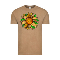 Vintage Coffee pineapple sunflower Vintage Tee - Zillion Design Studio