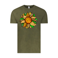 Vintage Olive pineapple sunflower Vintage Tee - Zillion Design Studio