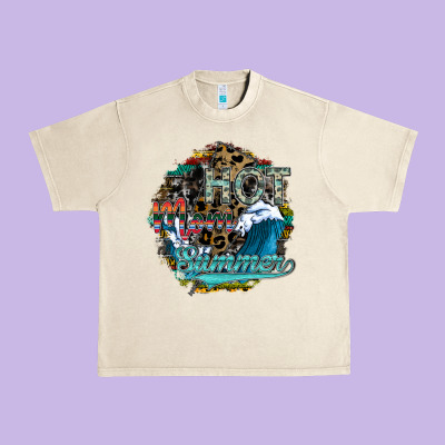 Hot Mom Summer Urban Heavy Tee Designed By Sublimationcraftshop