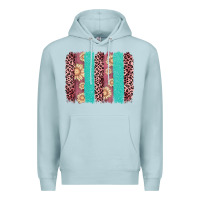 Blue Mist valentine's day floral leopard brushstroke Premium Hoodie - AdoDesignShop