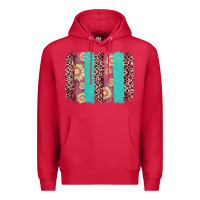 Cardinal valentine's day floral leopard brushstroke Premium Hoodie - AdoDesignShop