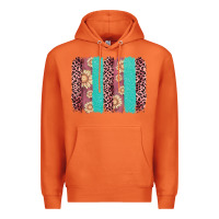 Carrot valentine's day floral leopard brushstroke Premium Hoodie - AdoDesignShop