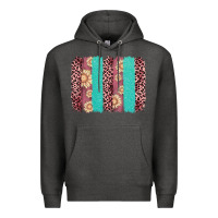 Charcoal Heather valentine's day floral leopard brushstroke Premium Hoodie - AdoDesignShop