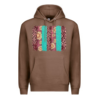 Chestnut valentine's day floral leopard brushstroke Premium Hoodie - AdoDesignShop