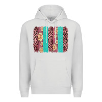 Dove Grey valentine's day floral leopard brushstroke Premium Hoodie - AdoDesignShop