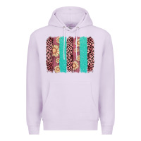 Lilac valentine's day floral leopard brushstroke Premium Hoodie - AdoDesignShop