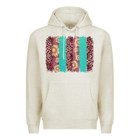 Oatmeal Heather valentine's day floral leopard brushstroke Premium Hoodie - AdoDesignShop