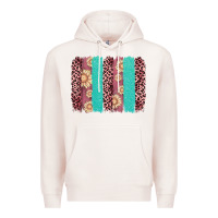 Pale Pink valentine's day floral leopard brushstroke Premium Hoodie - AdoDesignShop
