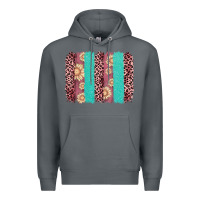 Rock valentine's day floral leopard brushstroke Premium Hoodie - AdoDesignShop