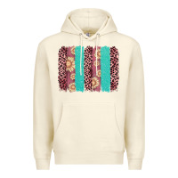 Sandshell valentine's day floral leopard brushstroke Premium Hoodie - AdoDesignShop