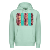 Seafoam valentine's day floral leopard brushstroke Premium Hoodie - AdoDesignShop