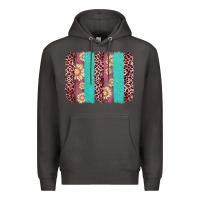 Smoke valentine's day floral leopard brushstroke Premium Hoodie - AdoDesignShop