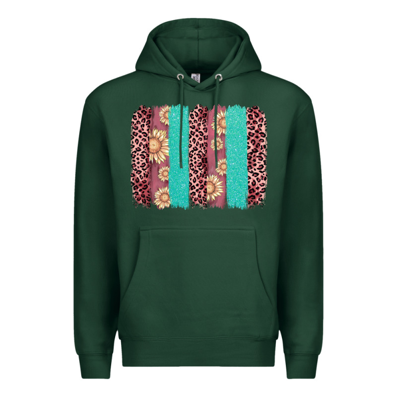 Valentine's Day Floral Leopard Brushstroke Premium Hoodie by AdoDesignShop | Teevron