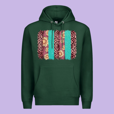 Valentine's Day Floral Leopard Brushstroke Premium Hoodie Designed By Adodesignshop