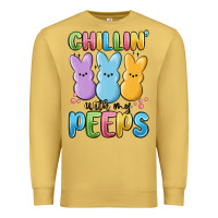 Antique Gold chillin' with my peeps Premium Sweatshirt - MaliasSmallBusiness