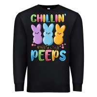 Black chillin' with my peeps Premium Sweatshirt - MaliasSmallBusiness