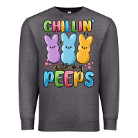 Charcoal Heather chillin' with my peeps Premium Sweatshirt - MaliasSmallBusiness