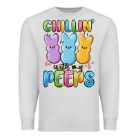 Dove Grey chillin' with my peeps Premium Sweatshirt - MaliasSmallBusiness