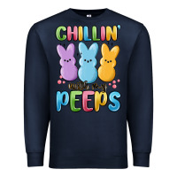 Navy chillin' with my peeps Premium Sweatshirt - MaliasSmallBusiness