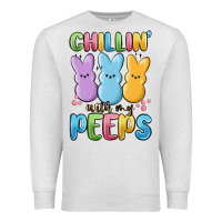 Oatmeal Heather chillin' with my peeps Premium Sweatshirt - MaliasSmallBusiness