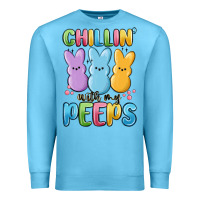 Ocean Blue chillin' with my peeps Premium Sweatshirt - MaliasSmallBusiness