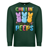 Sports Green chillin' with my peeps Premium Sweatshirt - MaliasSmallBusiness