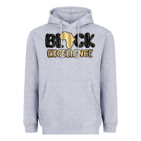 Heather Grey black excellence Heavyweight Hoodie - MaliasSmallBusiness