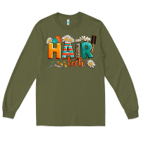 Army Green hair tech Long Sleeve Tee - AdoDesignShop