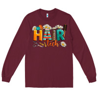 Burgundy hair tech Long Sleeve Tee - AdoDesignShop