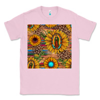 Bubblegum Pink our lady of guadalupe sunflower  seamless pattern Classic Tee - JahusDesignShop