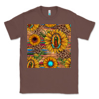 Chestnut our lady of guadalupe sunflower  seamless pattern Classic Tee - JahusDesignShop