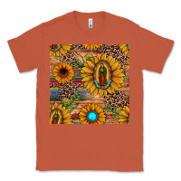 Copper our lady of guadalupe sunflower  seamless pattern Classic Tee - JahusDesignShop
