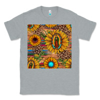 Heather Grey our lady of guadalupe sunflower  seamless pattern Classic Tee - JahusDesignShop