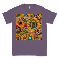 Lavender our lady of guadalupe sunflower  seamless pattern Classic Tee - JahusDesignShop