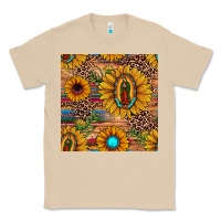 Mushroom our lady of guadalupe sunflower  seamless pattern Classic Tee - JahusDesignShop