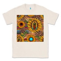 Natural our lady of guadalupe sunflower  seamless pattern Classic Tee - JahusDesignShop