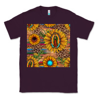 Plum our lady of guadalupe sunflower  seamless pattern Classic Tee - JahusDesignShop