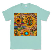 Seafoam our lady of guadalupe sunflower  seamless pattern Classic Tee - JahusDesignShop