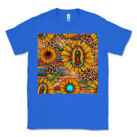 True Royal our lady of guadalupe sunflower  seamless pattern Classic Tee - JahusDesignShop