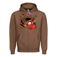 Chestnut donut strawberry and usa flag Zipper Hoodie - AdoDesignShop