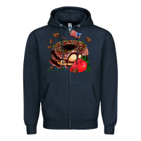 Navy donut strawberry and usa flag Zipper Hoodie - AdoDesignShop