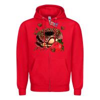 Red donut strawberry and usa flag Zipper Hoodie - AdoDesignShop